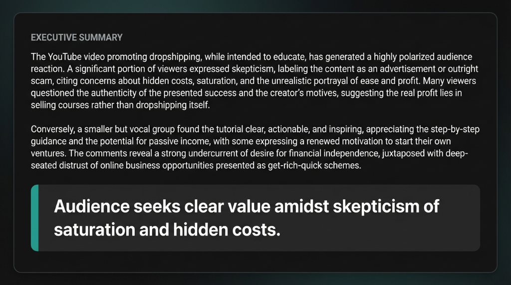 Auris Executive Summary screenshot